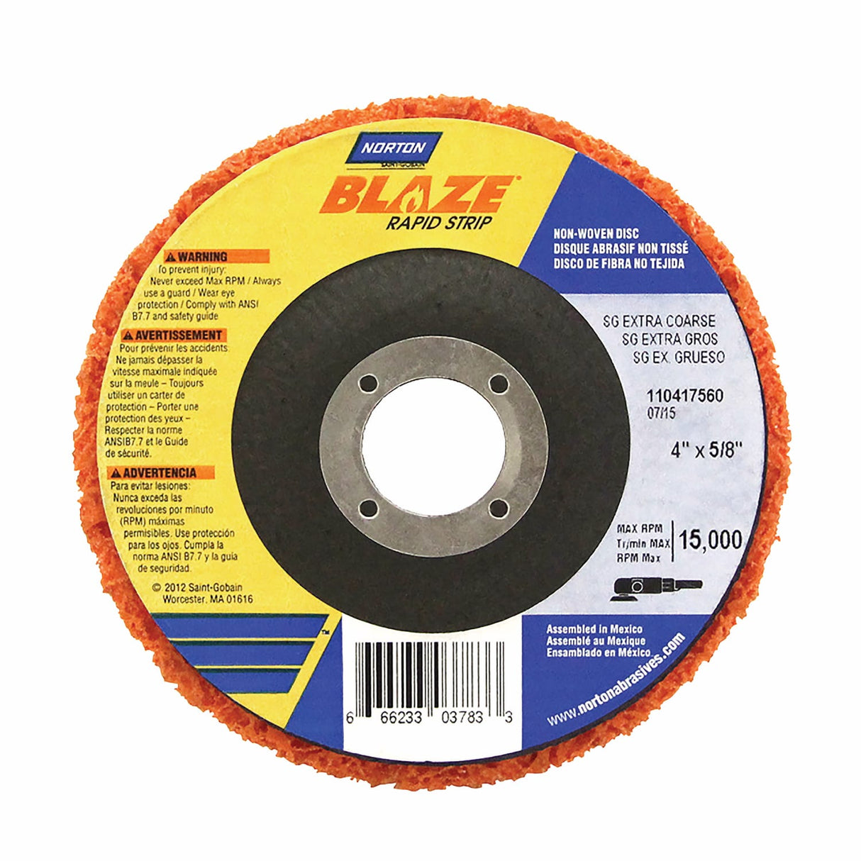 Norton Blaze Rapid Strip Depressed Center Disc 100mm (Each)