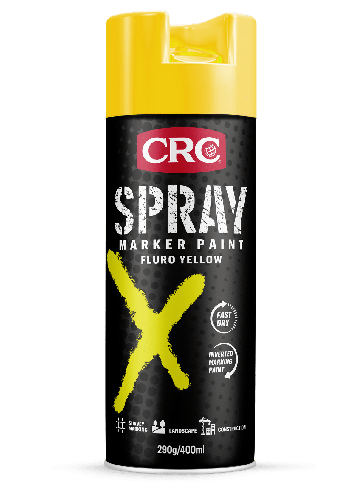CRC Fluro Yellow Spray Marker Paint 400ml