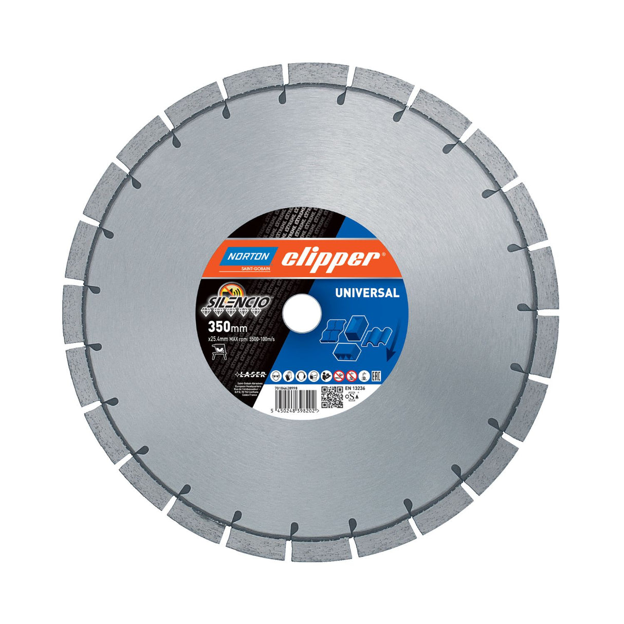 Norton Clipper Diamond Blade 1EA 350x3.1x25.4mm (Each)