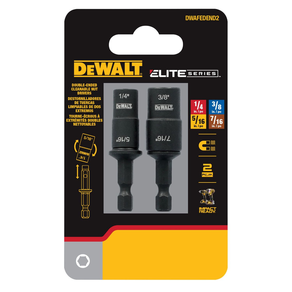 DeWalt Elite Series DBL Ended Nut Drivers Pack of 2 (Pack)