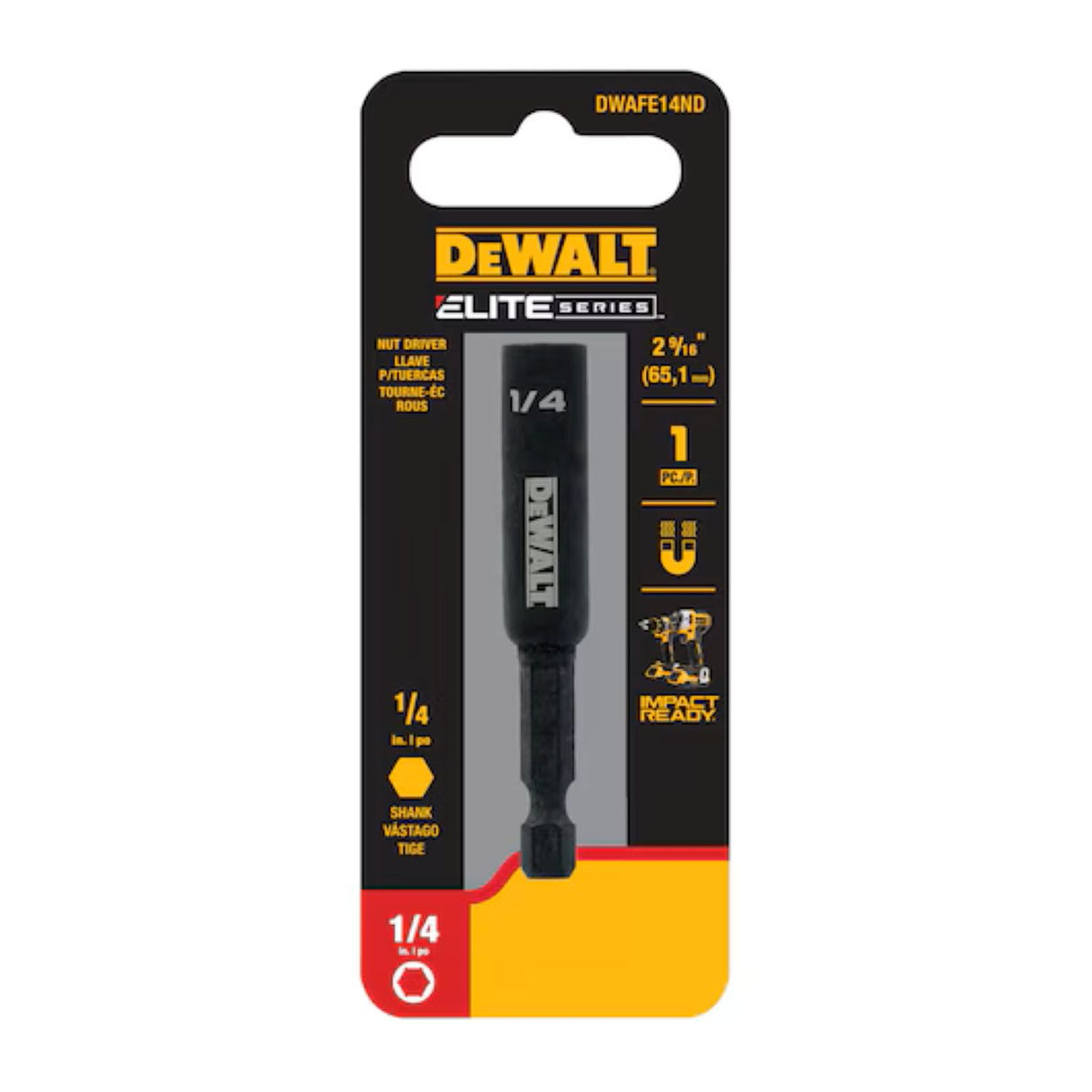 DeWalt Elite Series 1/4" Nut Driver 65mm