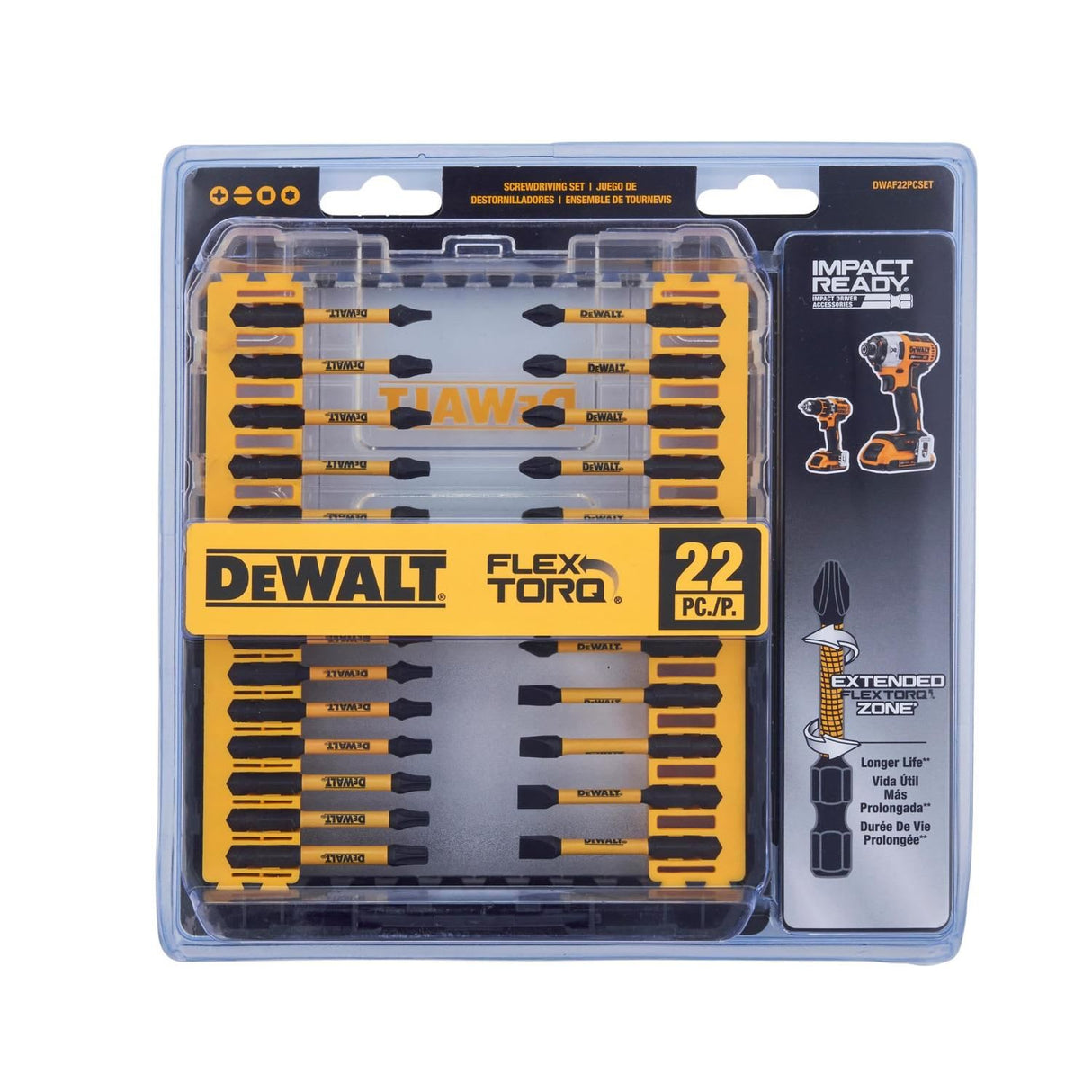 DeWalt Flextorq Fastening Screwdriver Bit 22 Piece (Set)