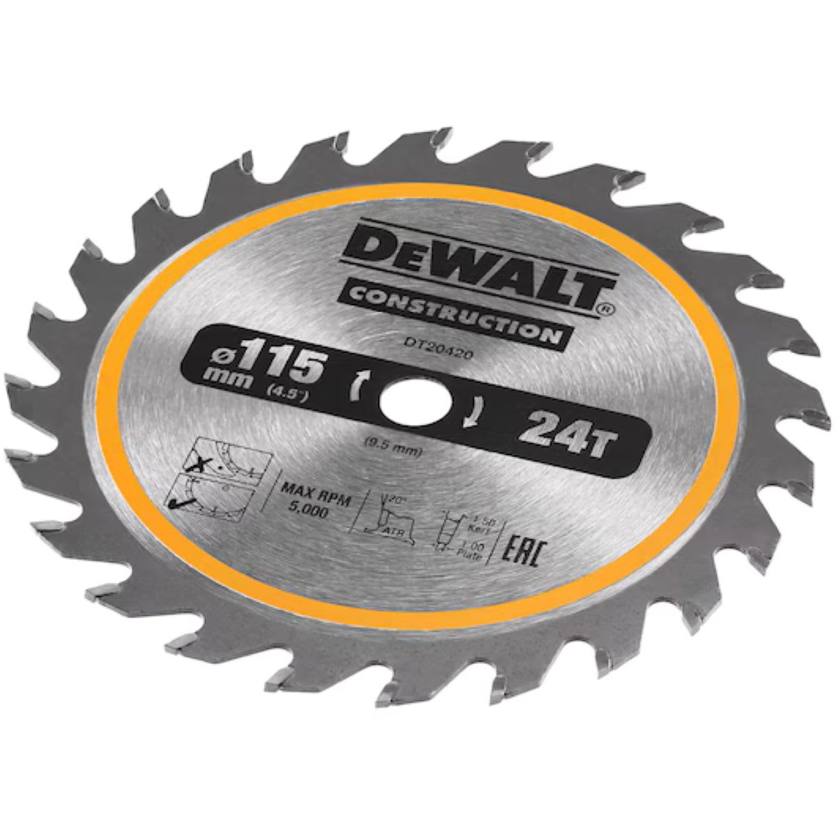 DeWalt Construction CSB Cordless Framing 24T 115mm