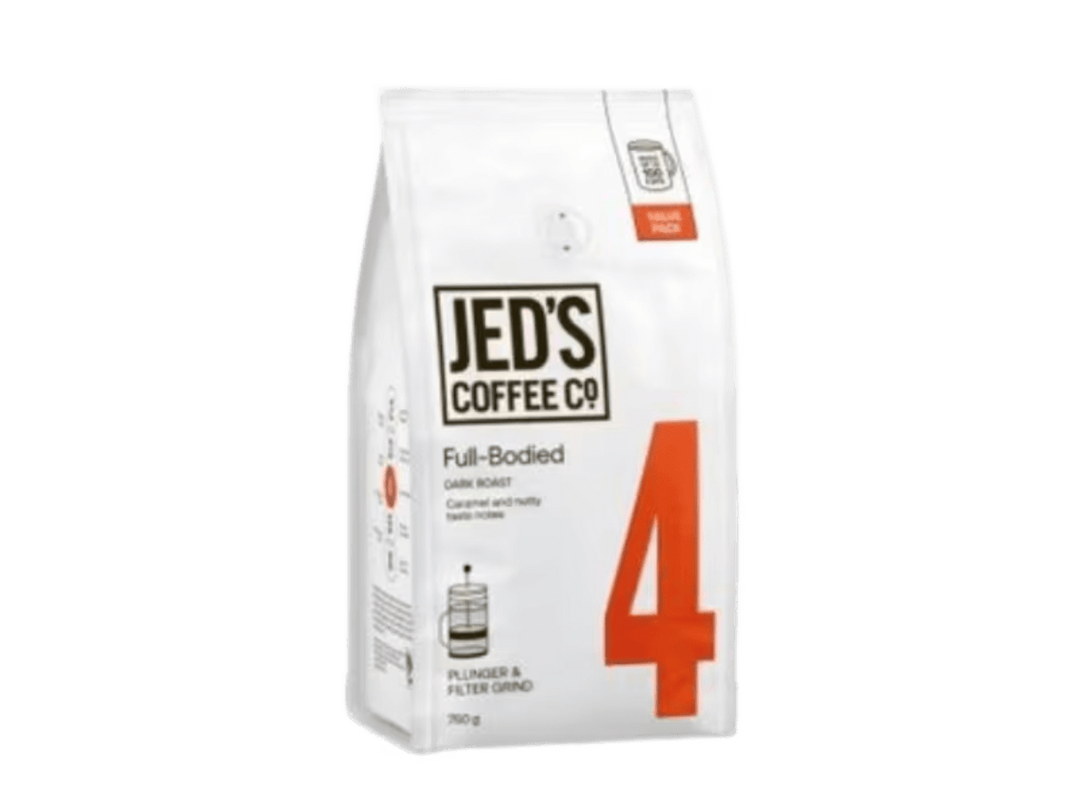 Jeds Plunger Grind Coffee No.4 Very Strong 750g (Pack)