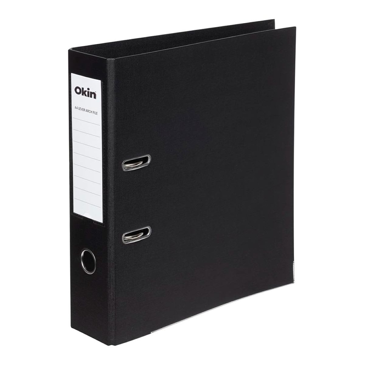 A4 Lever Arch File Linen Black - Okin