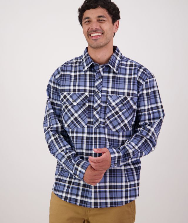 Egmont Twin Pack Closed Front Shirt, SW26277M (Each) - Eden/Ocean