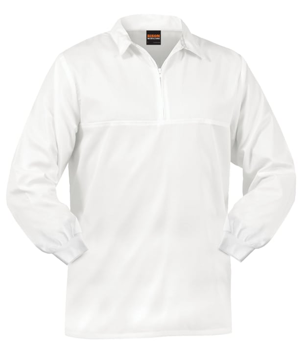 Bison, Polycotton Food Industry Jerkin, 280013 - White