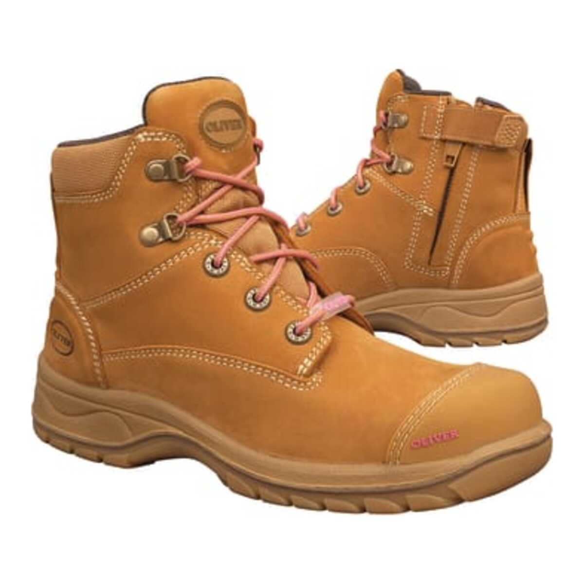 Oliver 49-432Z Zip Sided Women's Safety Boots - Wheat - 36