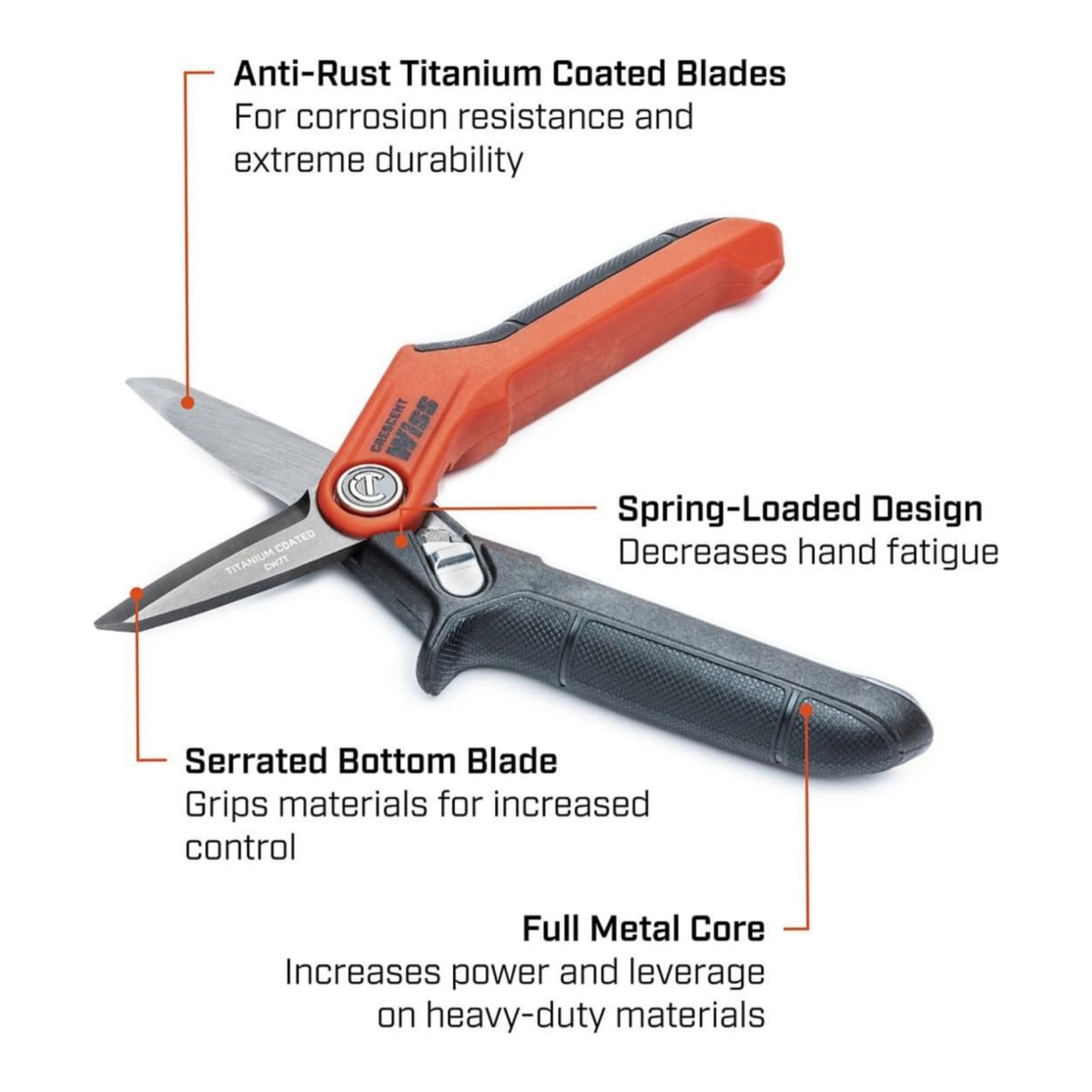 Crescent 7-1/2" Tradesman Utility Shears 190 x 20 x 40mm