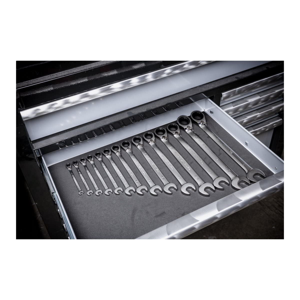 GearWrench Reversible Ratcheting Wrench Set 355 x 279 x 53mm 14 (Piece)
