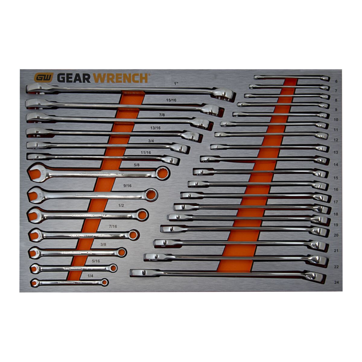 GearWrench Metric/SAE Wrench Set in EVA Tray 568 x 408 x 57mm 31 (Piece)