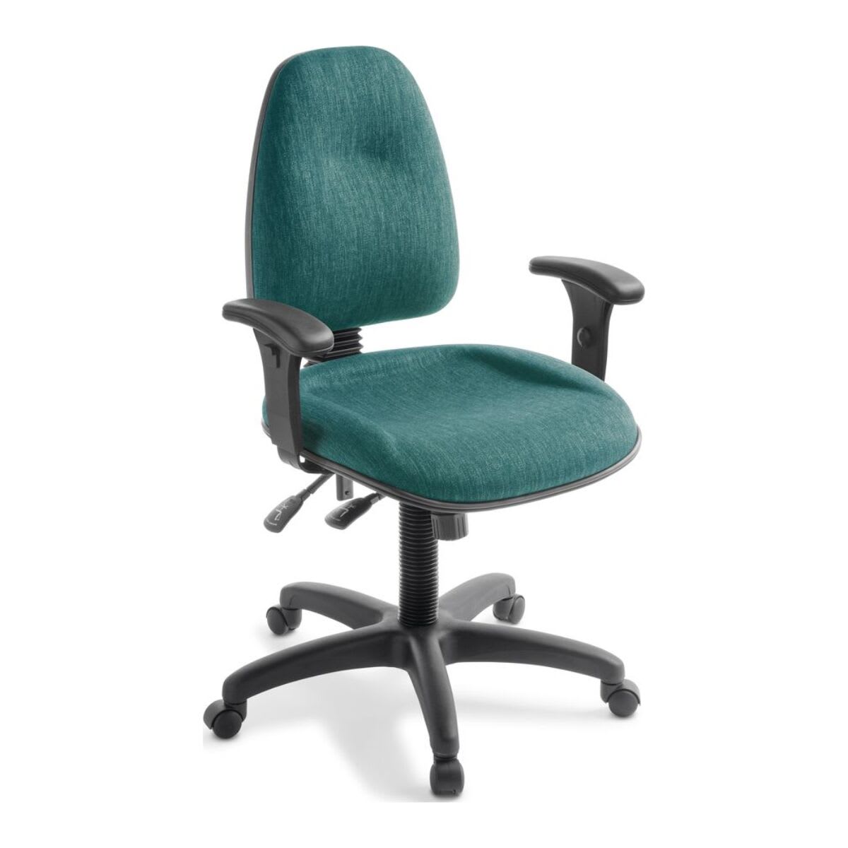 Eden Spectrum 3 Ergonomic Chair Wide Seat & Arms Keylargo Atlantic fabric