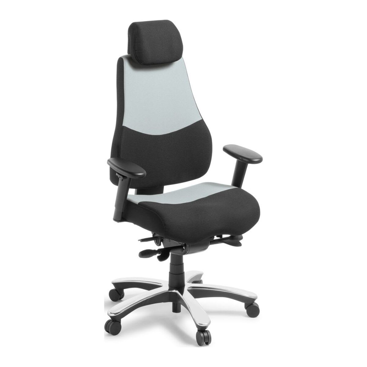 Eden Control 24/7 Ergonomic Chair Black/Grey fabric