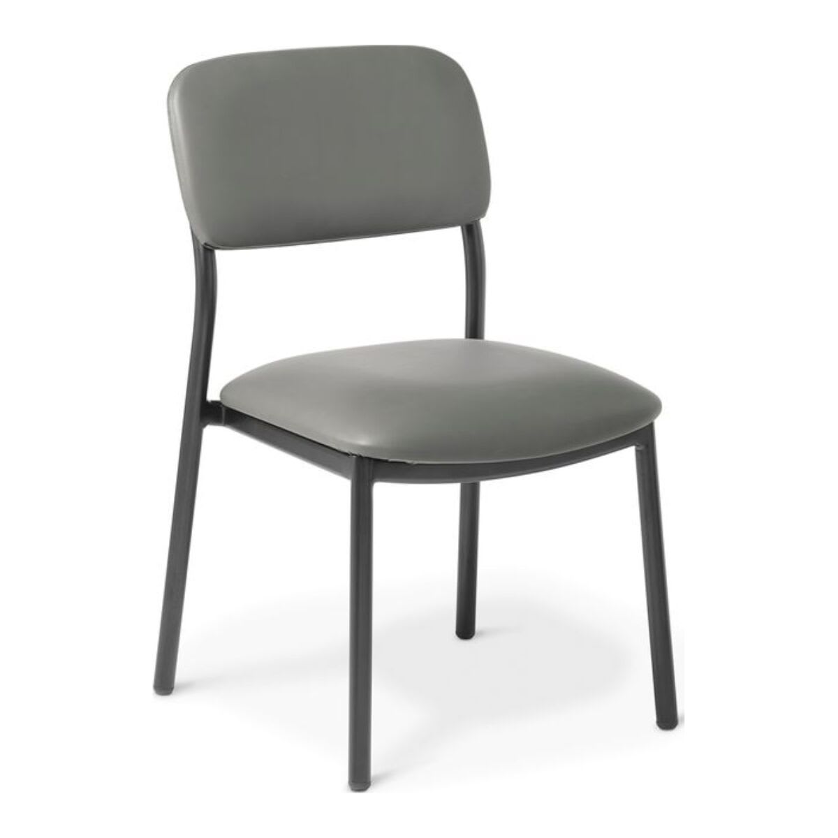 Eden Fit Charcoal Vinyl Visitor Chair