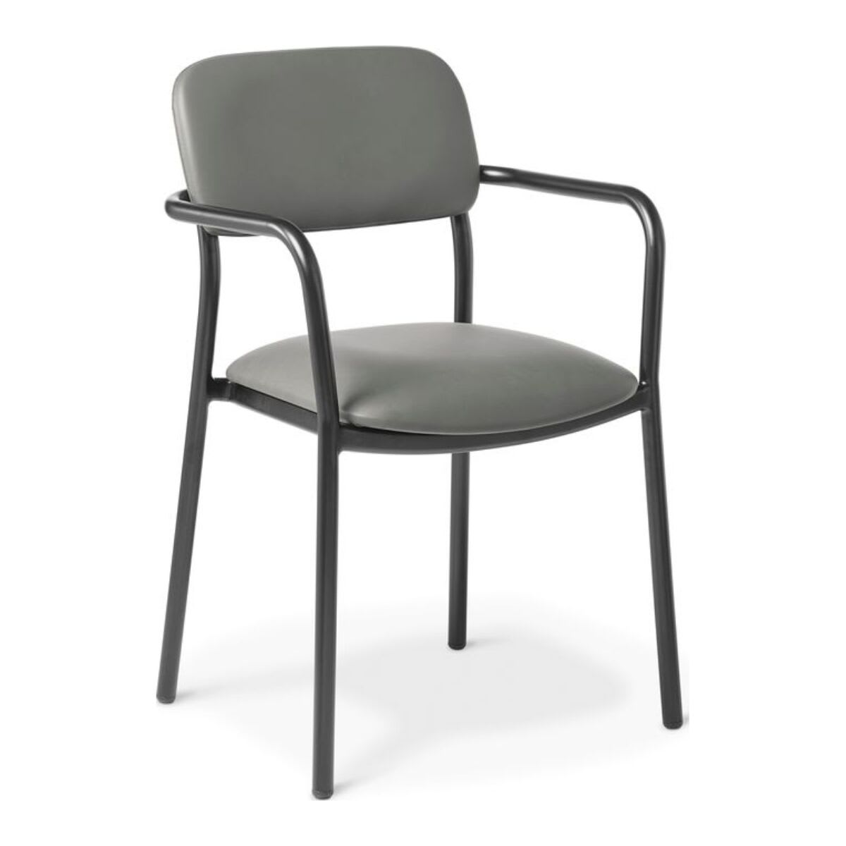 Eden Fit Plus Visitor Chair with Arms Charcoal Vinyl