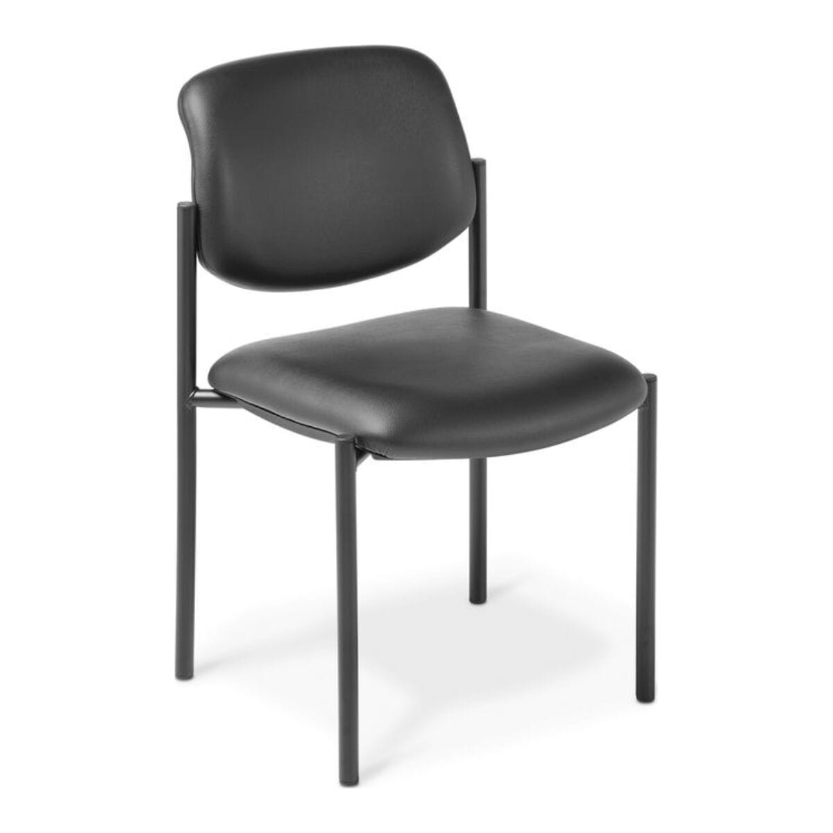Eden Pause Black Vinyl Visitor Chair