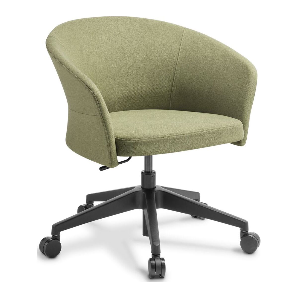 Eden Clove 5-Star Chair Swivel Base Moss fabric upholstery