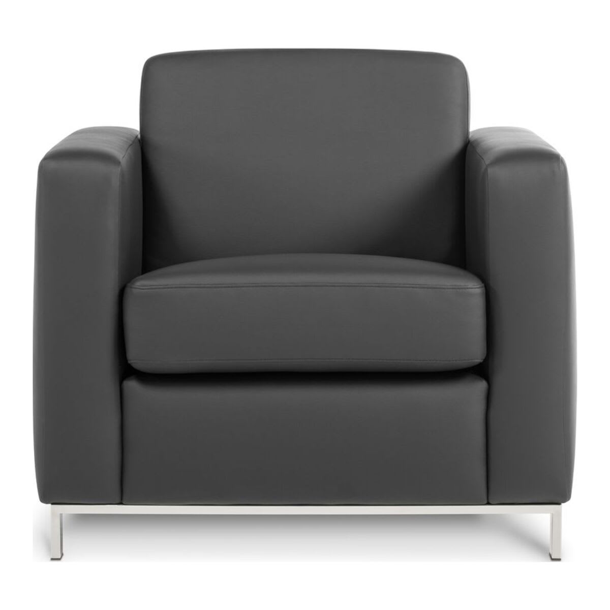 Eden Black Leather-Look Carlo Chair