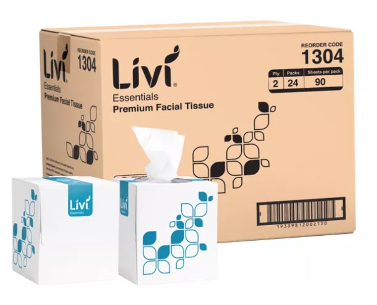Essentials Facial Tissues 2 Ply 90 Sheets (Carton of 24) - Livi