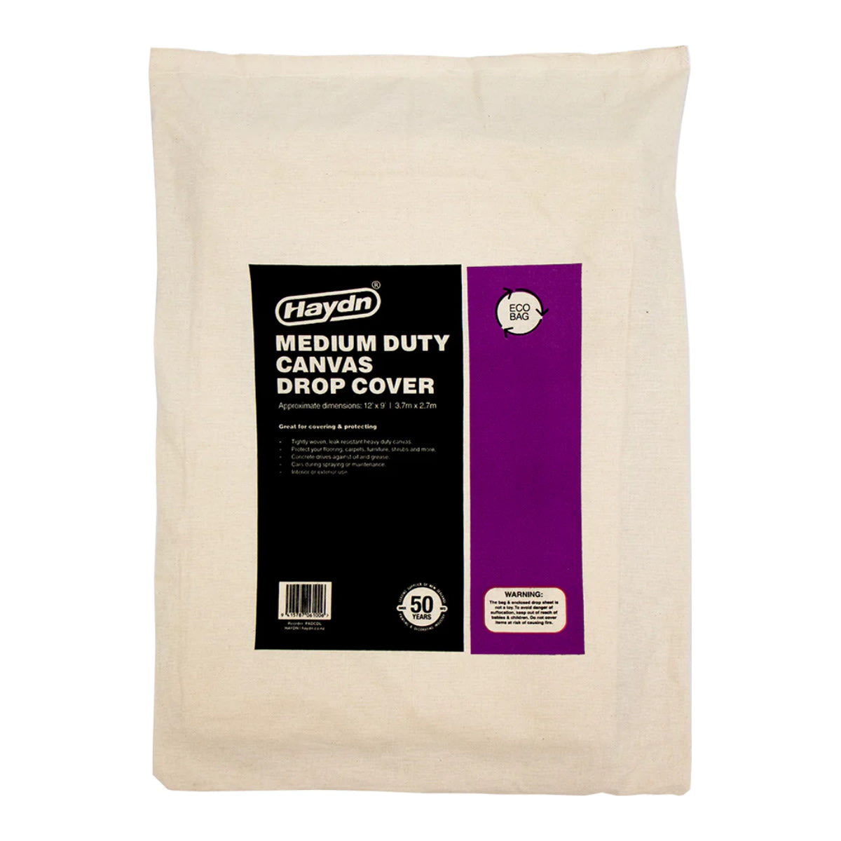 Haydn Medium Duty Canvas Drop Cover 3.7m x 2.7m