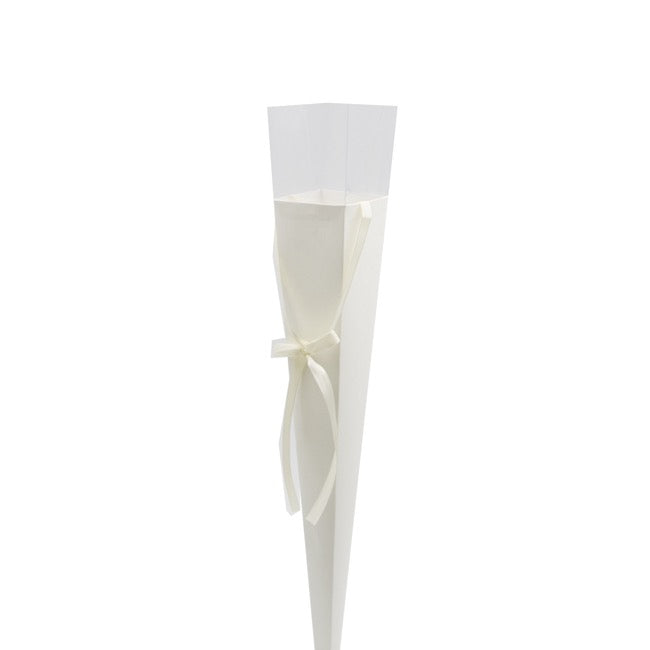White Kraft Flower Cone Pack of 12
