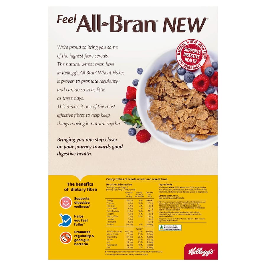 Kellogg's All Bran Cereal Wheat Flakes 330g