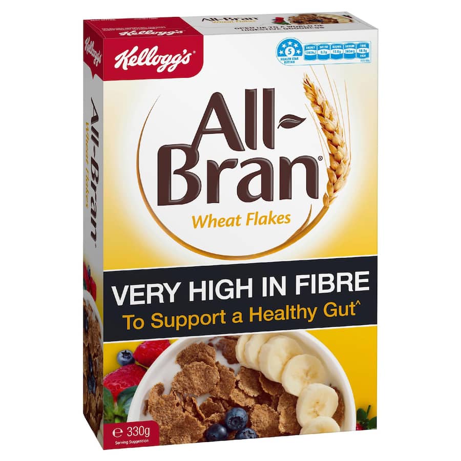 Kellogg's All Bran Cereal Wheat Flakes 330g