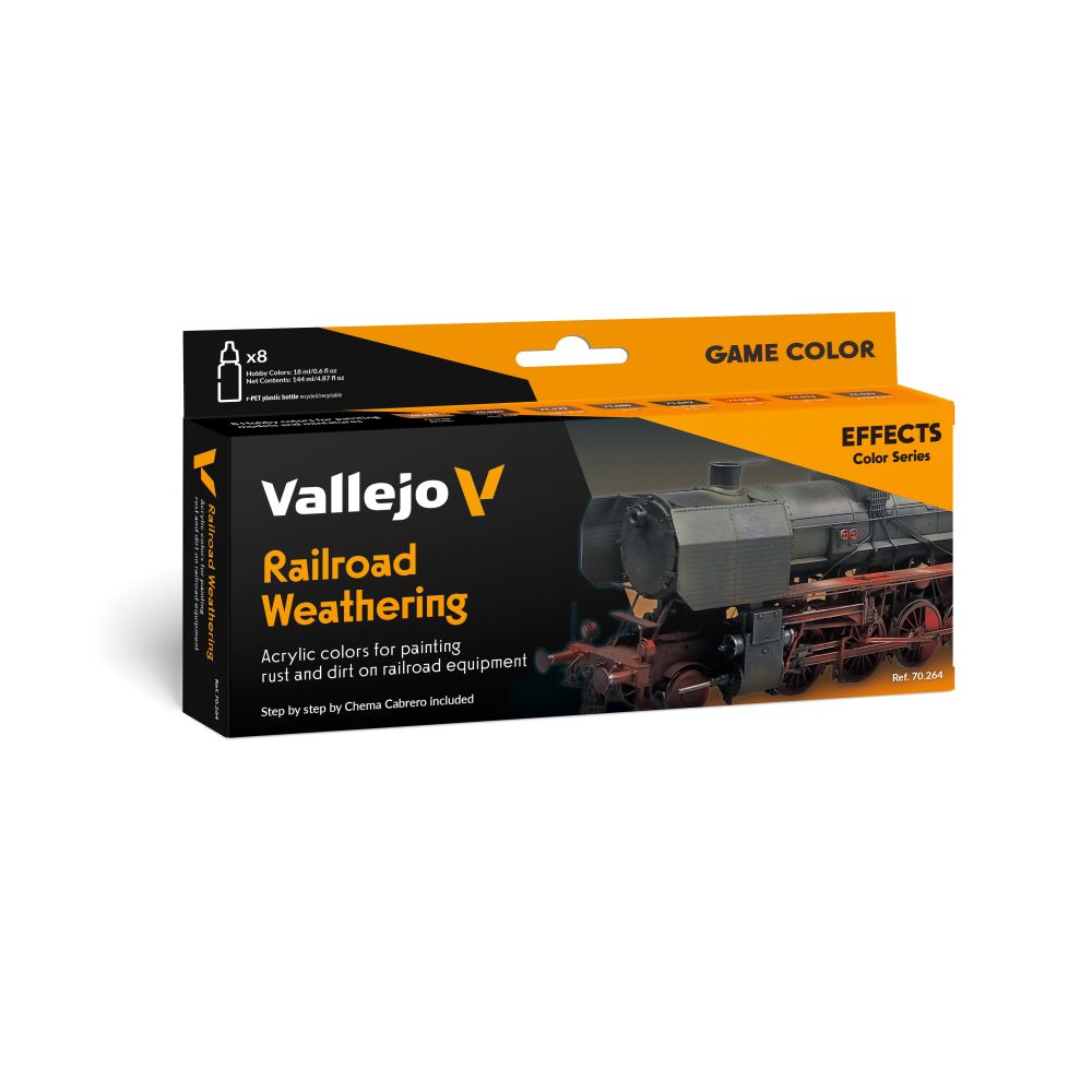Vallejo - Model Colour - Railroad Weathering By Chema Cabrero Effects 8 Colour