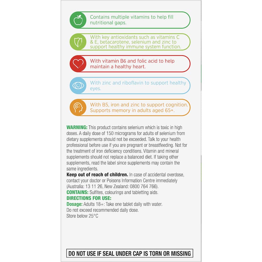 Centrum Advance 50+ Daily Multivitamin Supplement Tablets 100pack