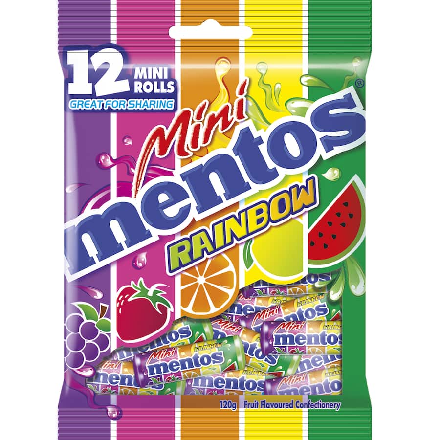 Mentos Mini Sweets Rainbow Bag 120g