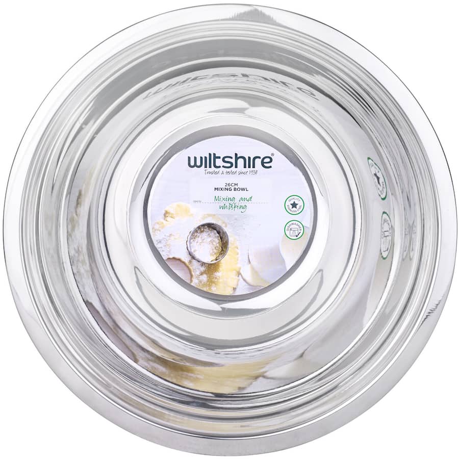 Wiltshire Stainless Steel Mixing Bowl 26cm Each