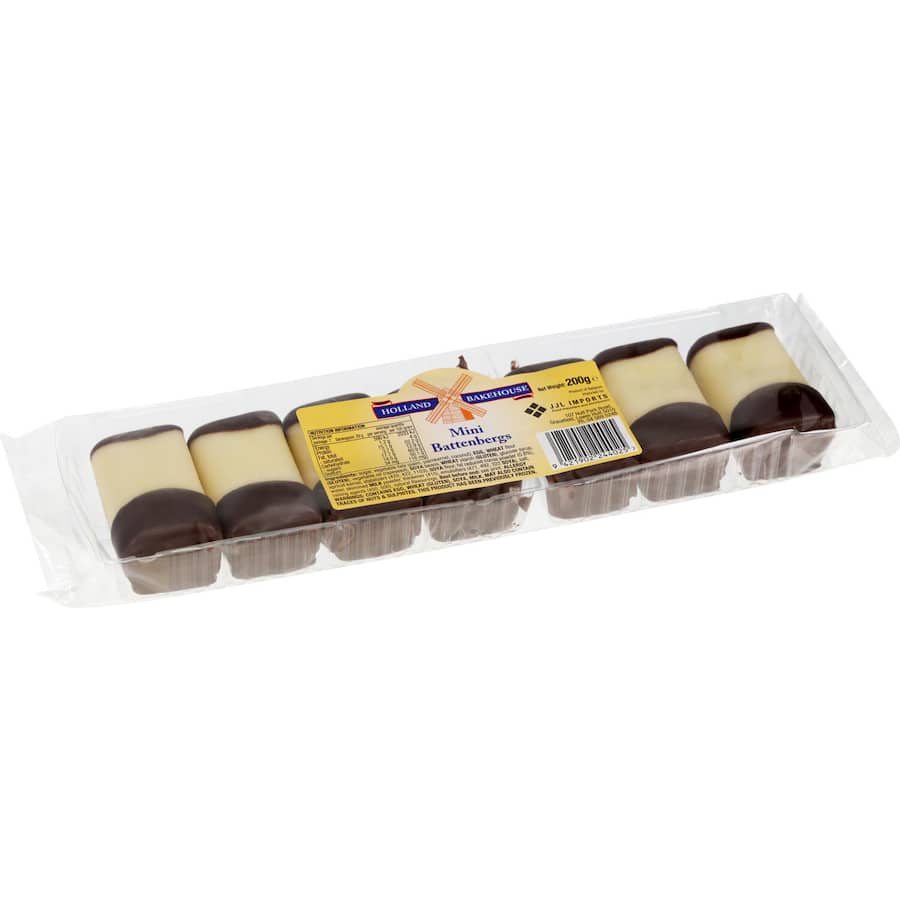 Holland Bakehouse Cake Mini Battenbergs Marzipan 200g 7pack