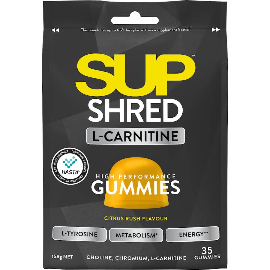 Sup Shred Carnitine High Performance Gummies Citrus Flavour 35pack