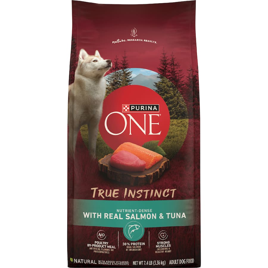 Purina One True Instinct Dry Dog Food Salmon & Tuna Bag 3.36kg