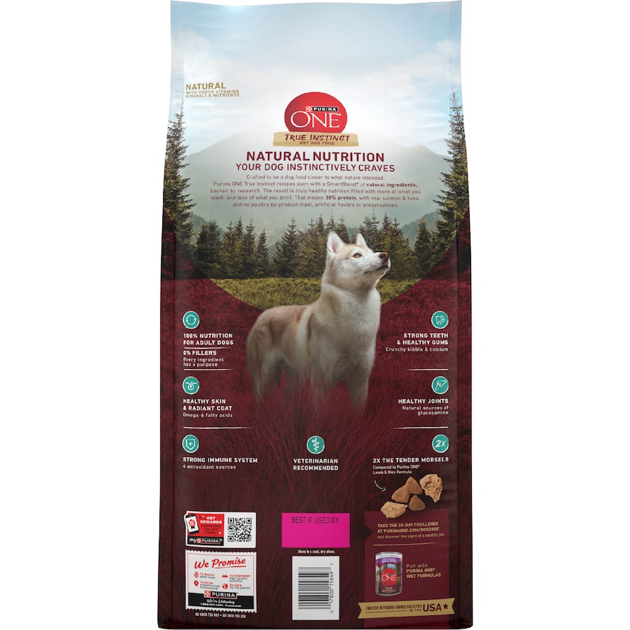 Purina One True Instinct Dry Dog Food Salmon & Tuna Bag 3.36kg