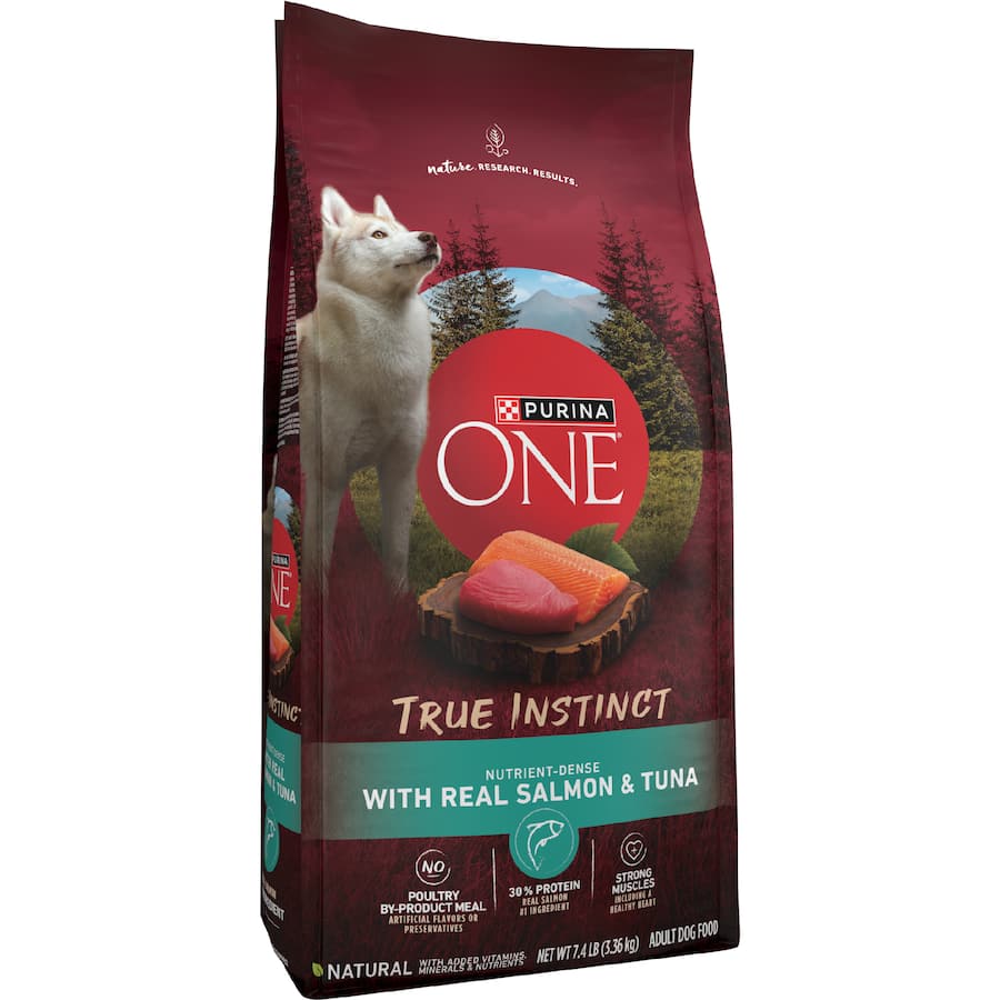 Purina One True Instinct Dry Dog Food Salmon & Tuna Bag 3.36kg