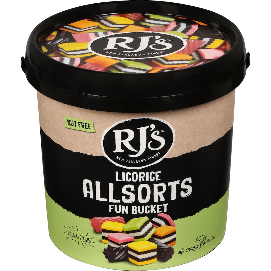 Rj's Allsorts Licorice Fun Bucket 800g