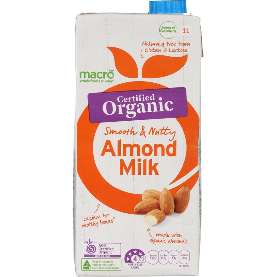 Macro Organic Almond Milk  Carton 1L