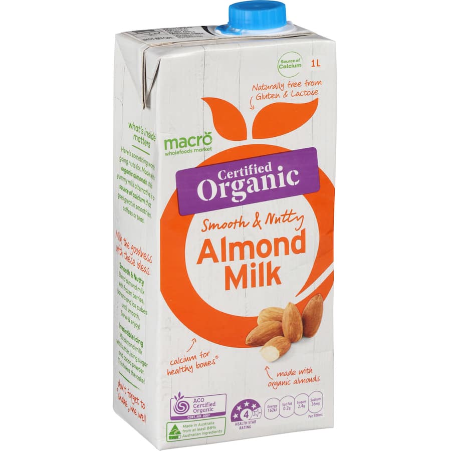Macro Organic Almond Milk  Carton 1L
