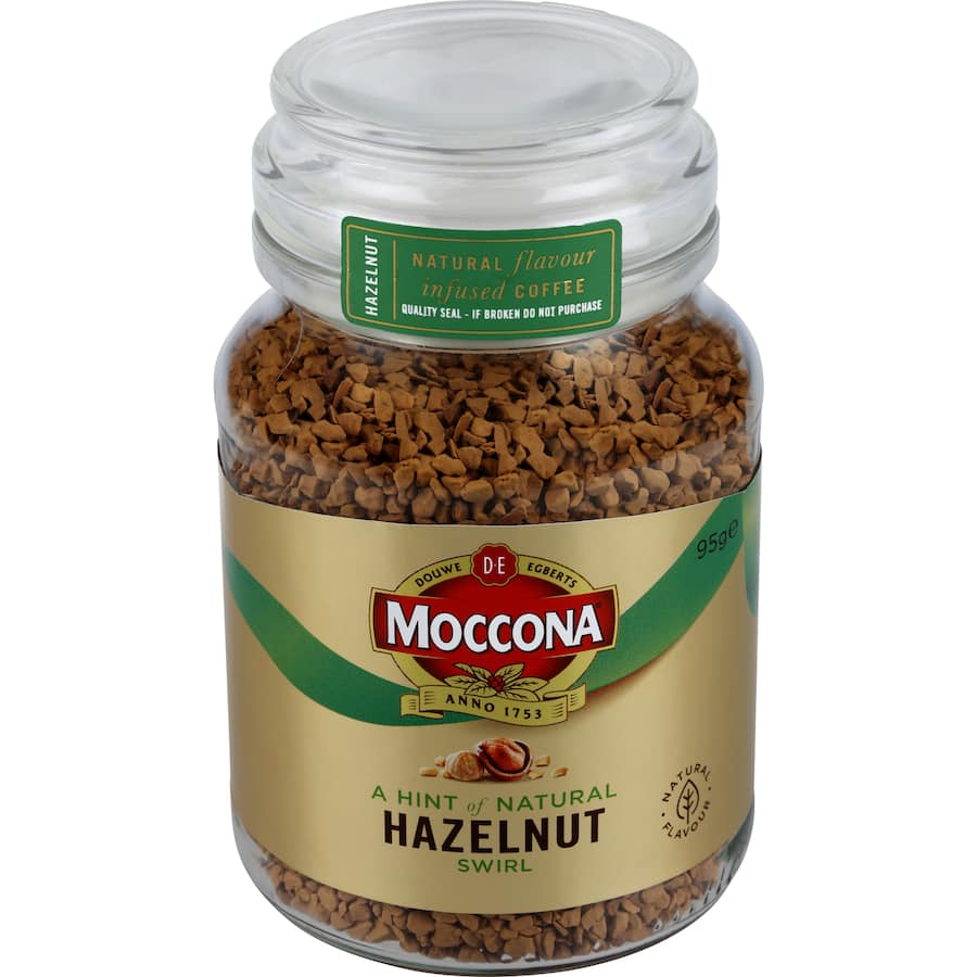 Moccona Instant Coffee Hazelnut 95g jar