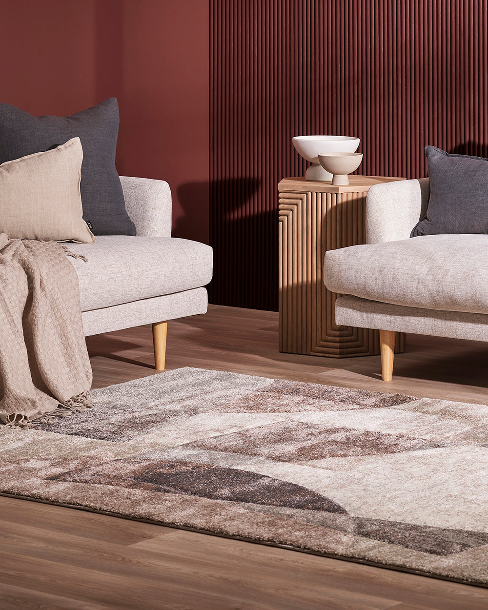 Floor Rug - Barcelona Cassidy Cocoa (200 x 290cm) - OLLO