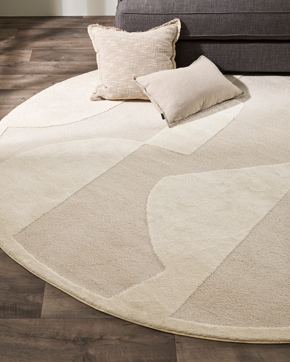 Floor Rug - Lumiere Marceau Ivory (240cm dia) - OLLO