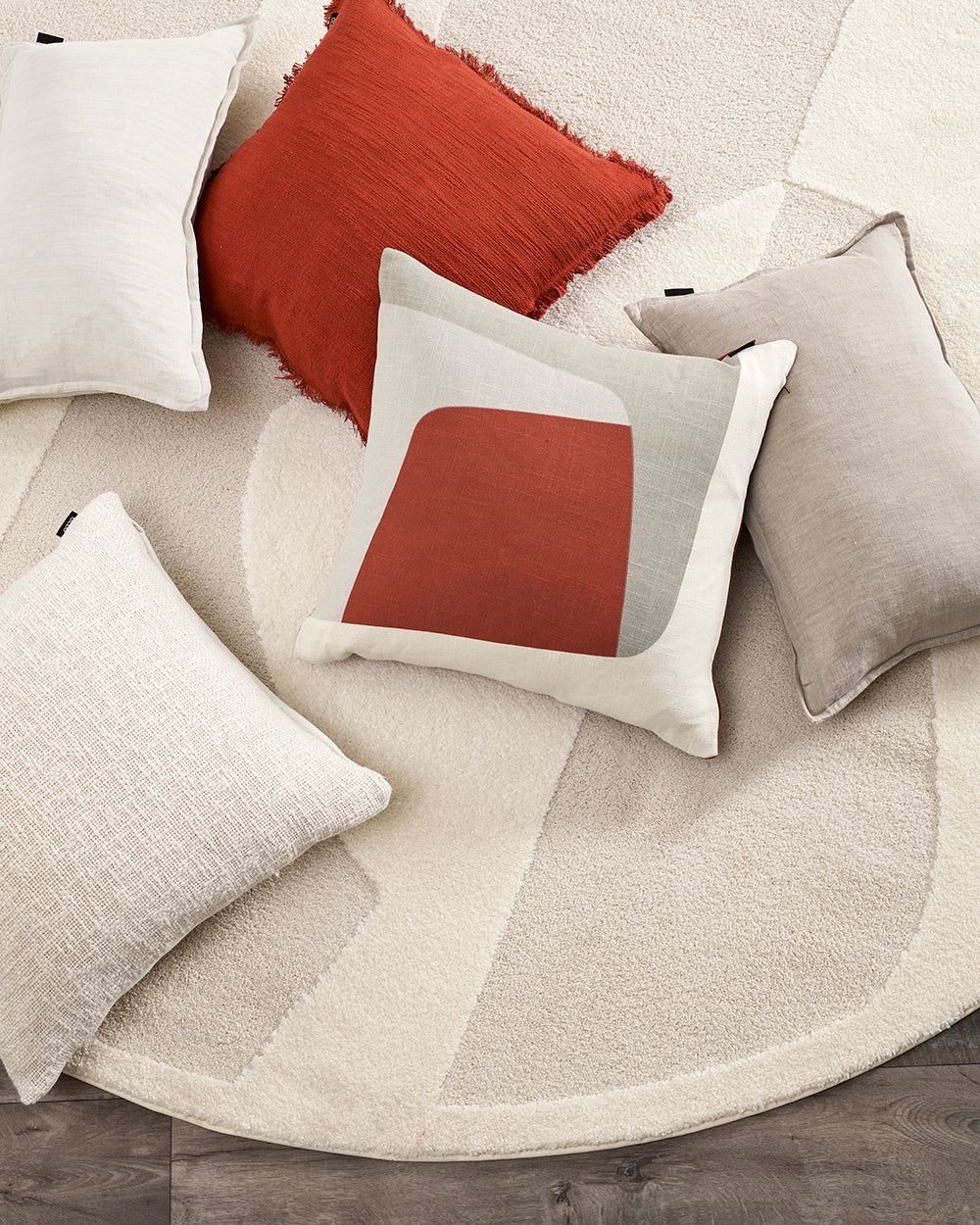 Floor Rug - Lumiere Marceau Ivory (240cm dia) - OLLO