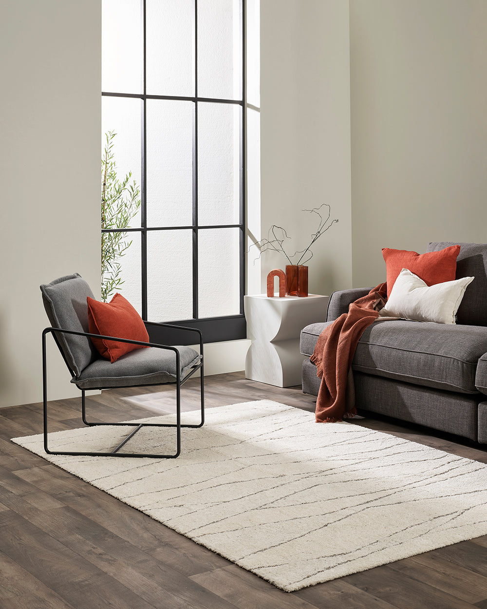 Floor Rug - Lumiere Everest Ecru (160 x 230cm) - OLLO