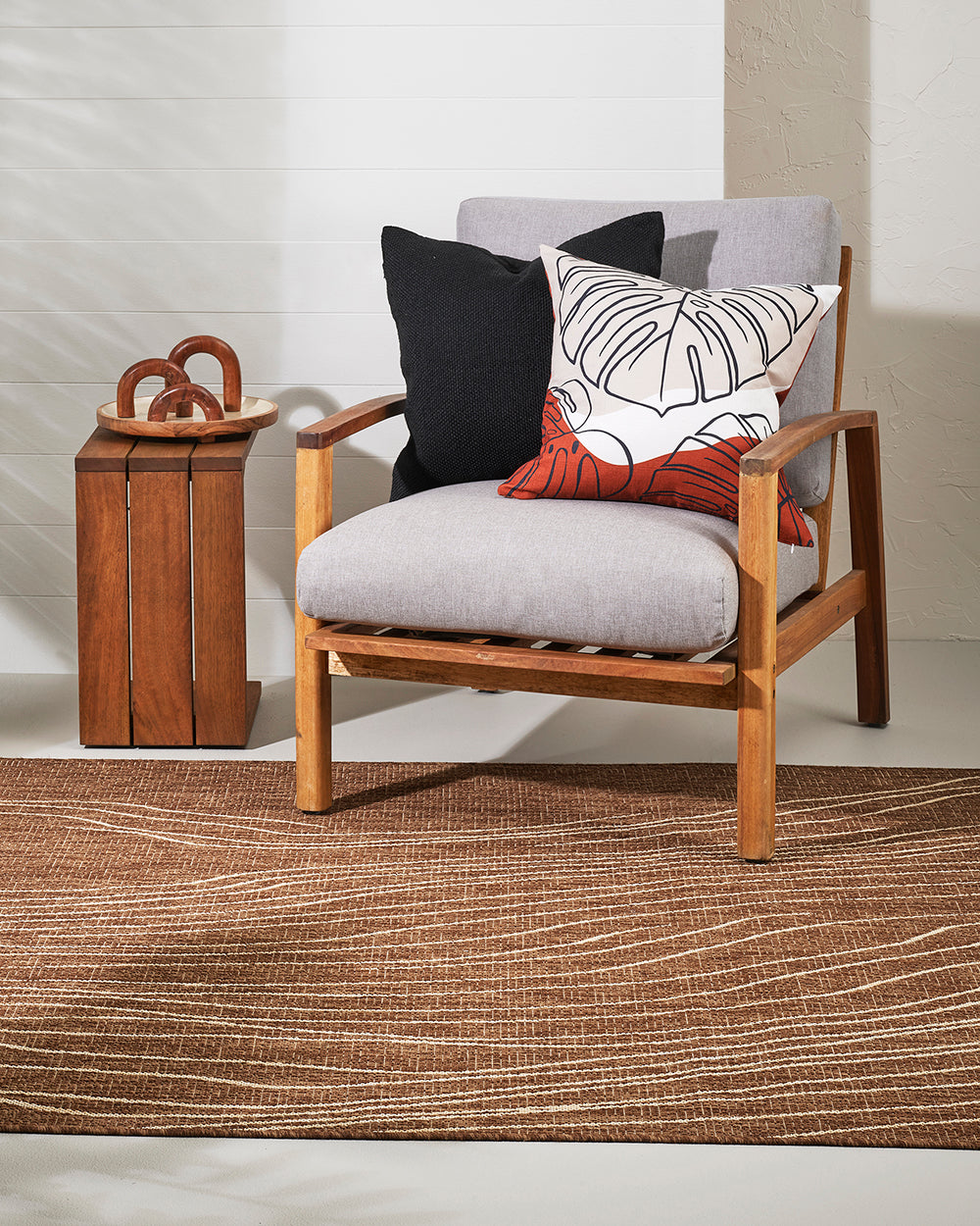 Floor Rug - Elemental Rivers Teak (200 x 290cm) - OLLO