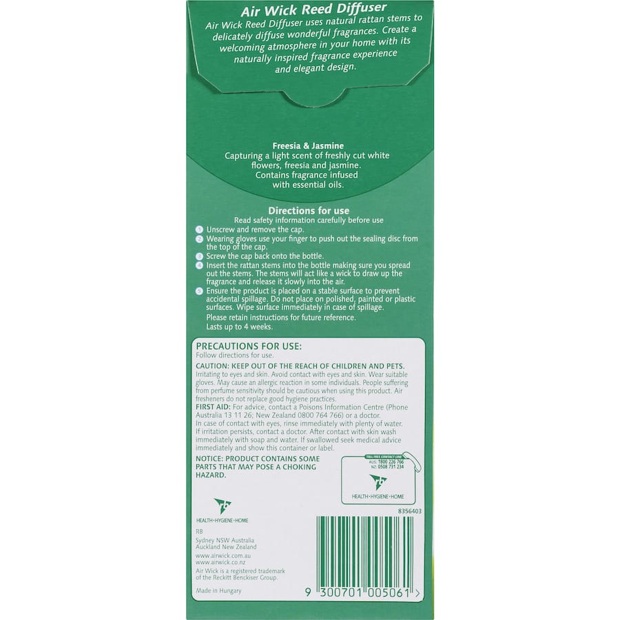 Air Wick Essential Oils Reed Scented Diffuser Freesia & Jasmine 50mL