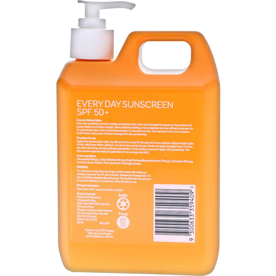 Woolworths Sunscreen Spf 50+
