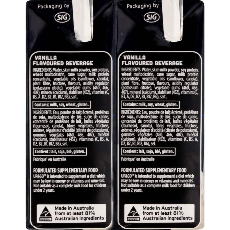 Sanitarium Up & Go Liquid Breakfast Vanilla Protein - 6 x 250mL