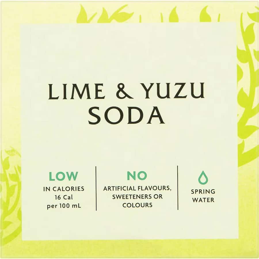 Fever Tree Soda Lime & Yuzu 250ml cans 4pack