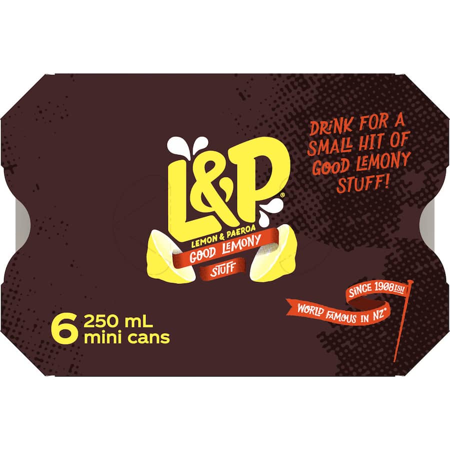 L & P Soft Drink 250ml cans 6pack